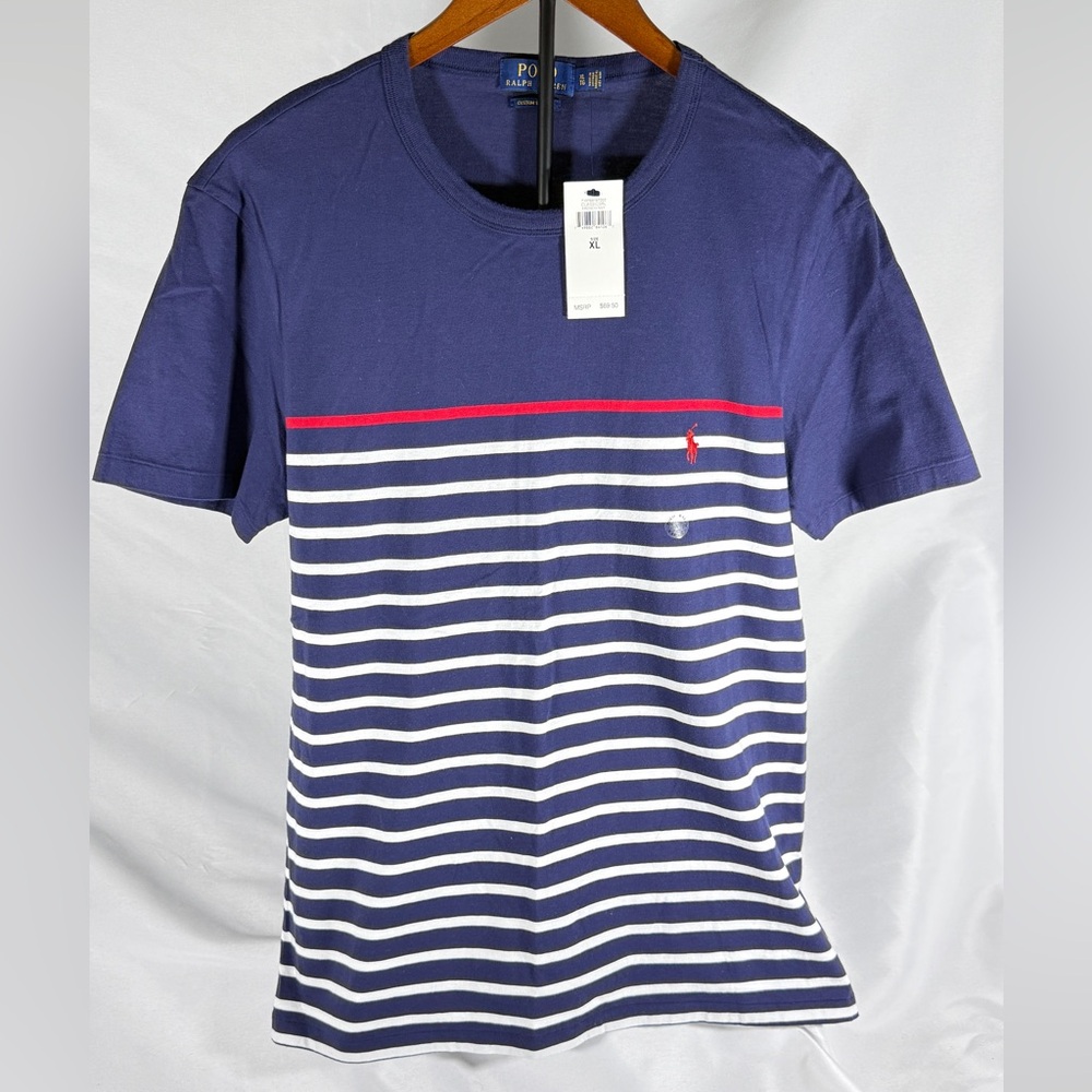 Polo Ralph Lauren Navy Striped T-Shirt